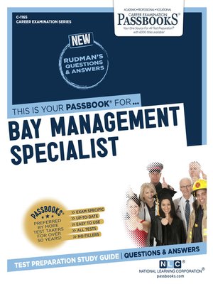 cover image of Bay Management Specialist
